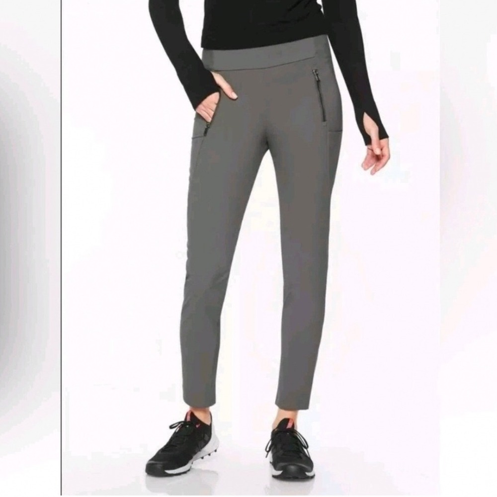 Athleta Headlands Hybrid Trek Tight Gray Hiking Pants Womens Size 2